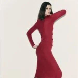 Zara | Dresses | Zara Metallic Thread Draped Knit Dress | Poshmark